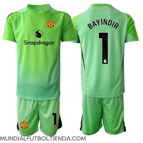 Camiseta Manchester United Altay Bayindir #1 Portero Tercera Equipación Replica 2025-26 para niños mangas cortas (+ Pantalones cortos)